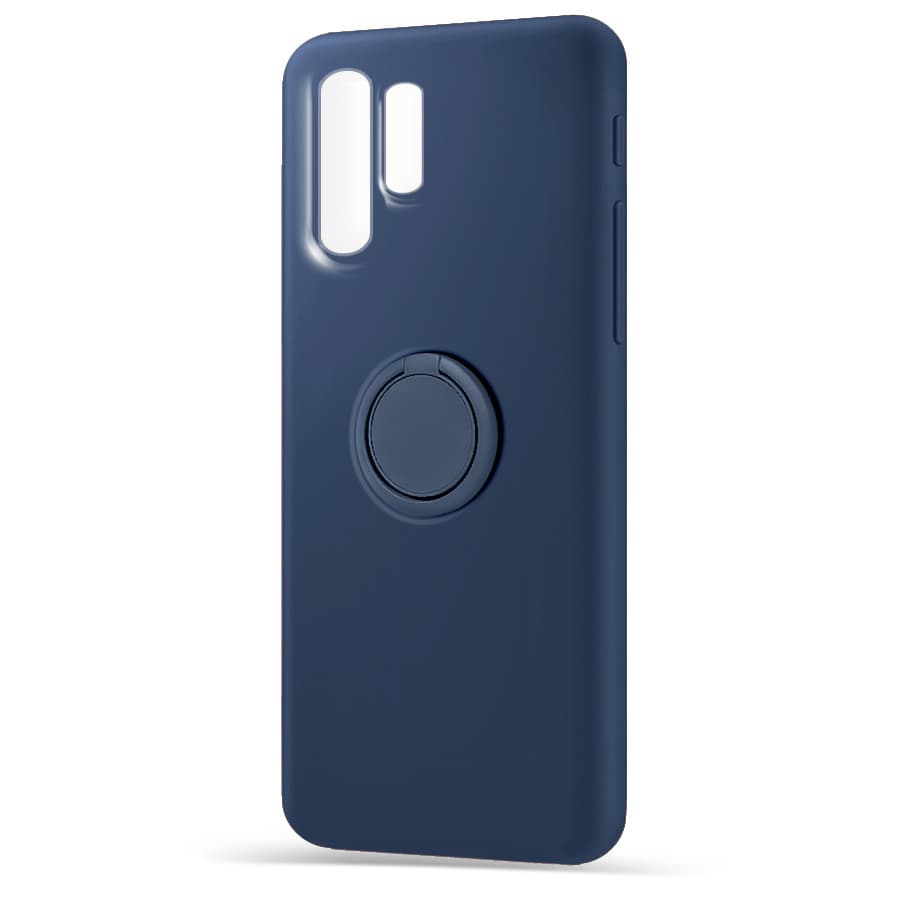 Husa spate pentru Samsung Galaxy Note 10+ - Silicone Ring Albastru