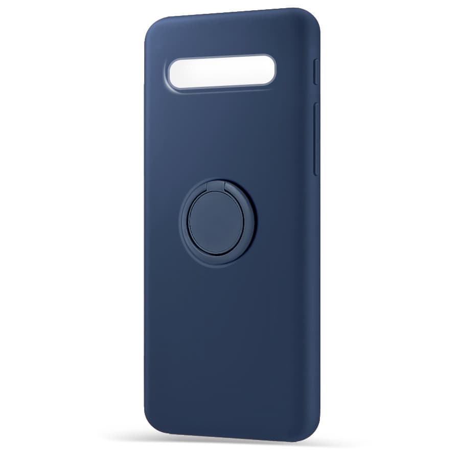 Husa spate pentru Samsung Galaxy S10 - Silicone Ring Albastru
