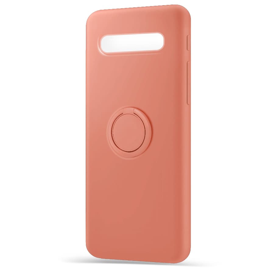 Husa spate pentru Samsung Galaxy S10 - Silicone Ring Corai