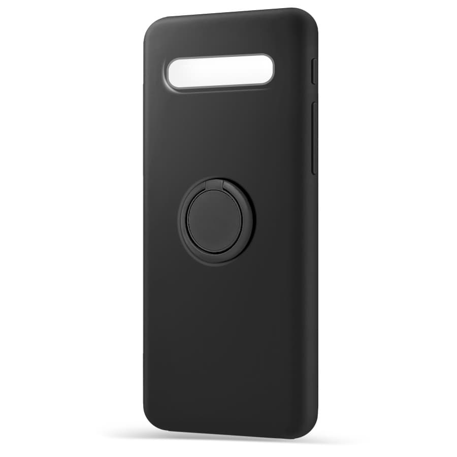 Husa spate pentru Samsung Galaxy S10 - Silicone Ring Negru