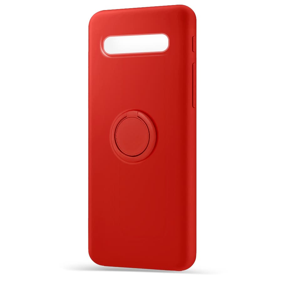 Husa spate pentru Samsung Galaxy S10 - Silicone Ring Rosu