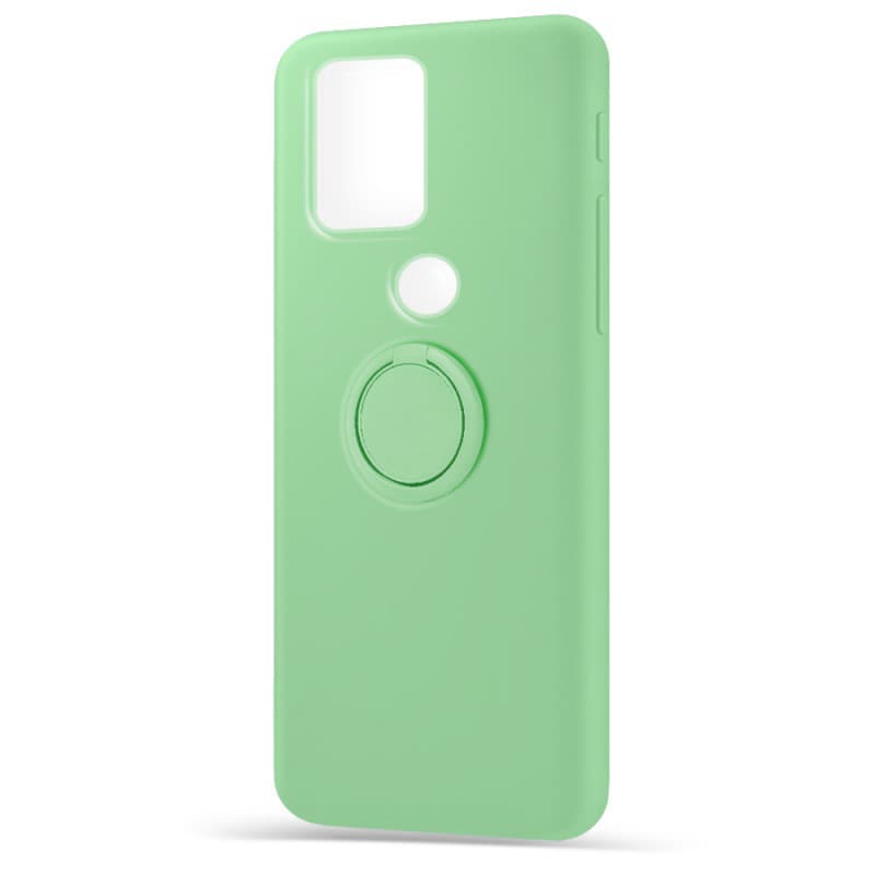 Husa spate pentru Samsung Galaxy A21s - Silicone Ring Verde