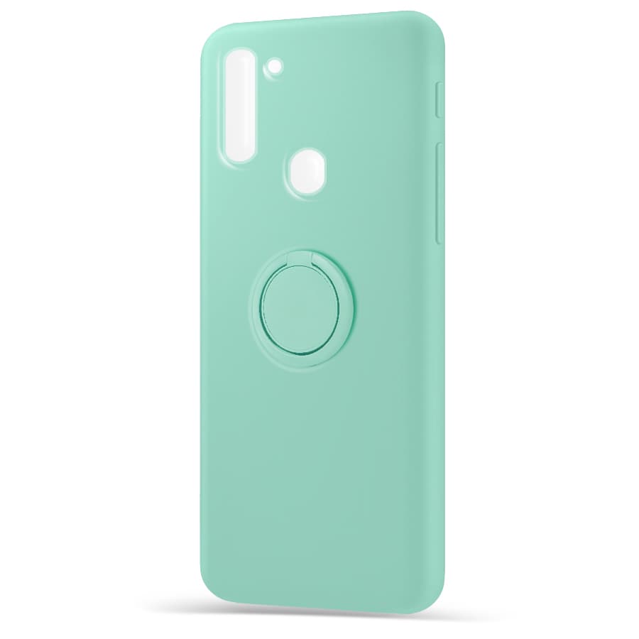 Husa spate pentru Samsung Galaxy A11 - Silicone Ring Turcoaz