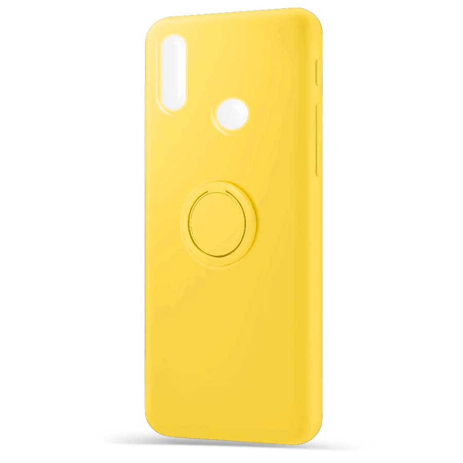 Husa spate pentru Samsung Galaxy A20s - Silicone Ring Galben