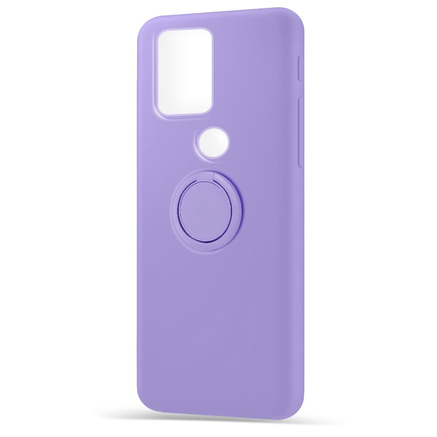 Husa spate pentru Samsung Galaxy A21s - Silicone Ring Mov