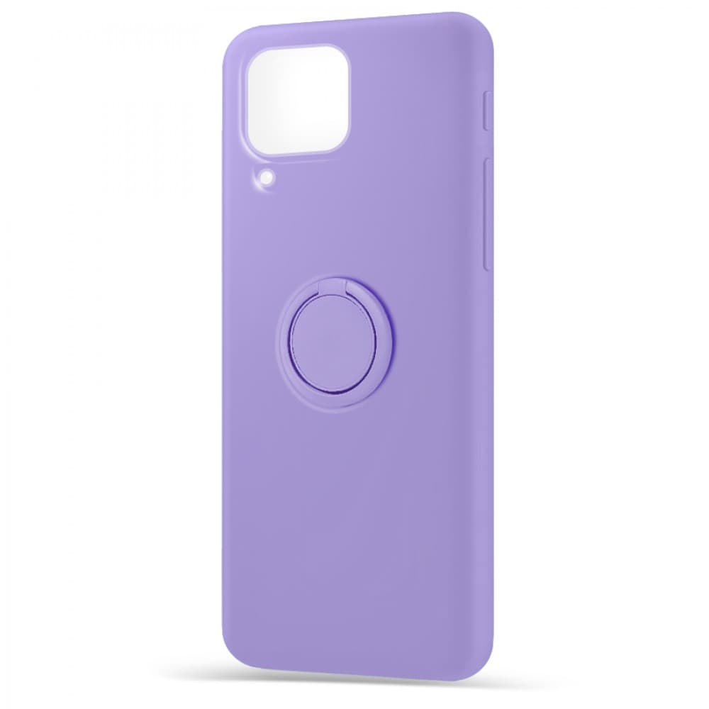 Husa spate pentru Samsung Galaxy A12 - Silicone Ring Mov