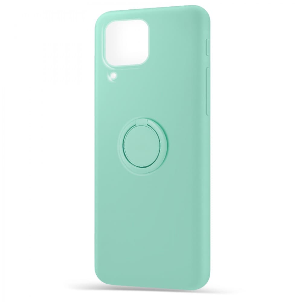 Husa spate pentru Samsung Galaxy A12 - Silicone Ring Turcoaz