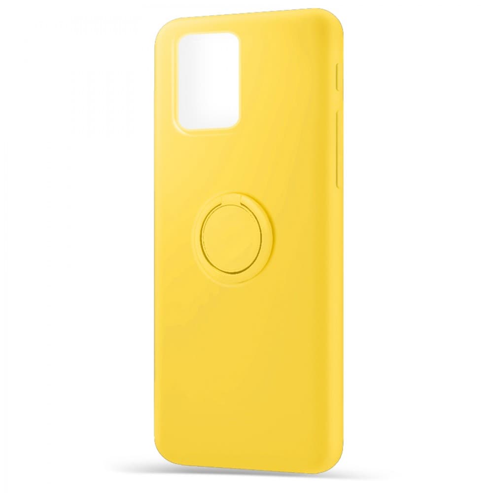 Husa spate pentru Samsung Galaxy A51 - Silicone Ring Galben