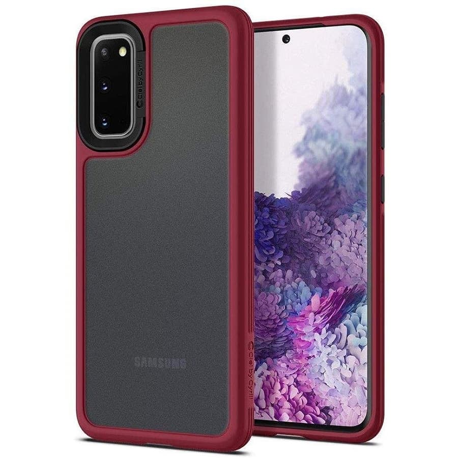 Husa spate pentru Samsung Galaxy S20 - Spigen Ciel Brick Burgundy
