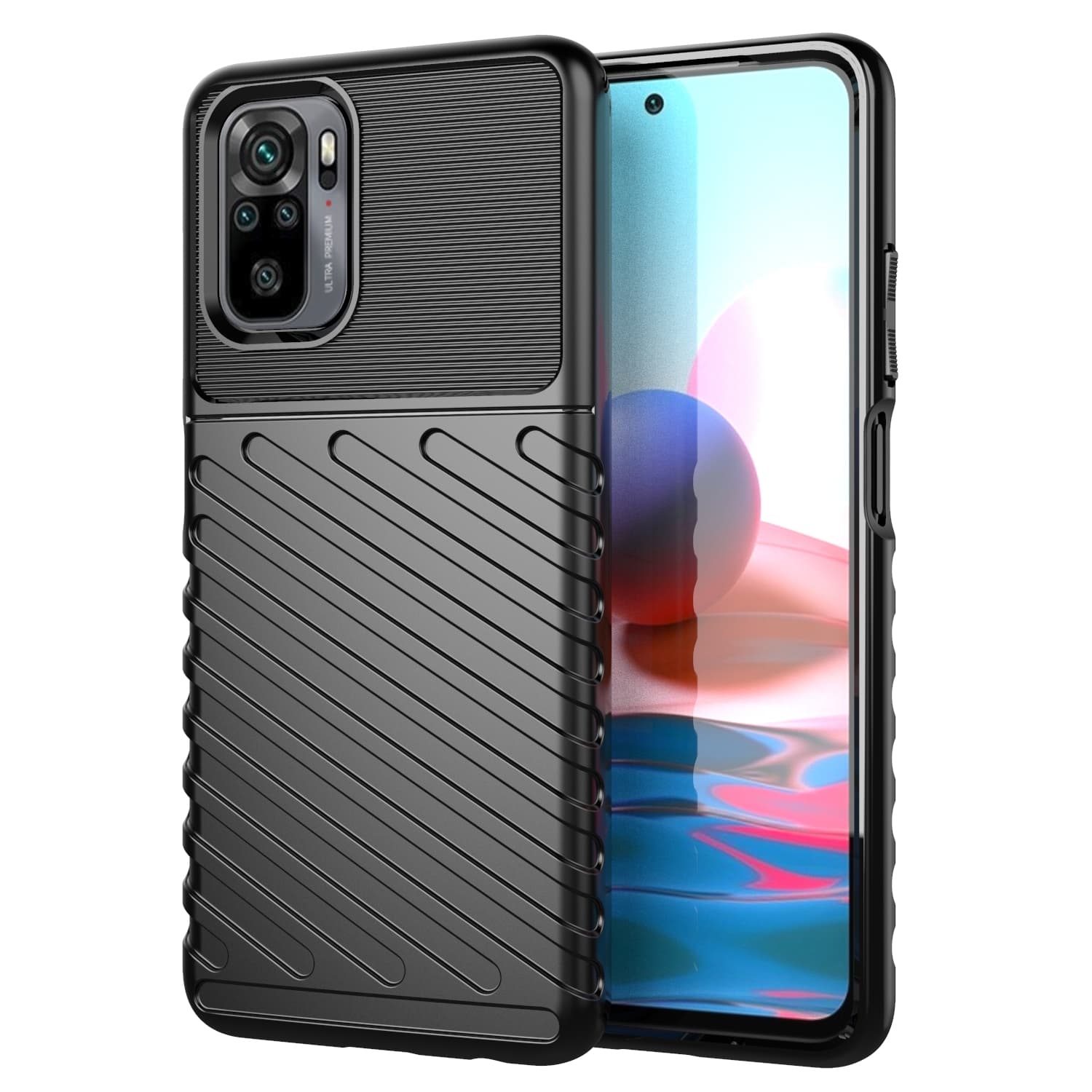 Husa spate pentru Xiaomi Redmi Note 10 - Thunder Case - Negru
