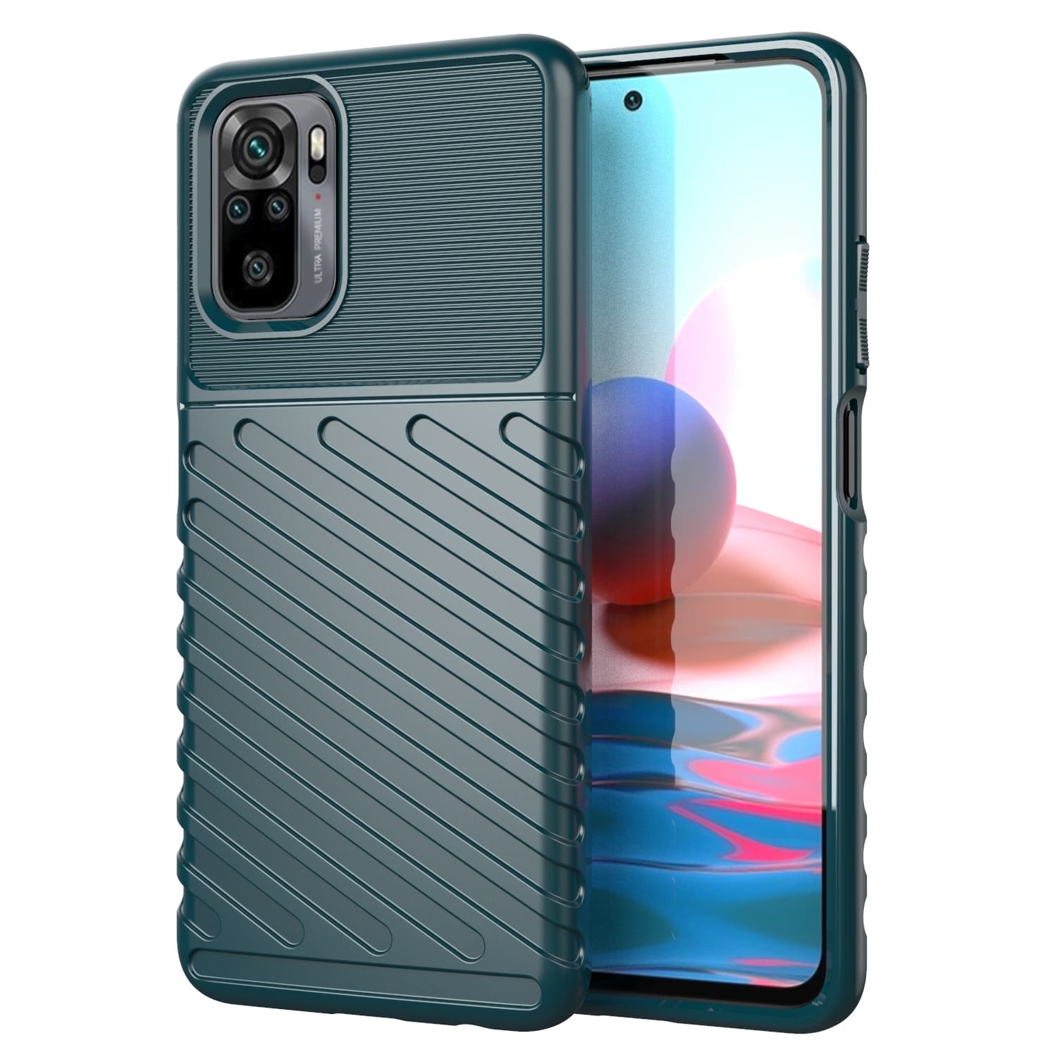 Husa spate pentru Xiaomi Redmi Note 10 - Thunder Case - Turcoaz