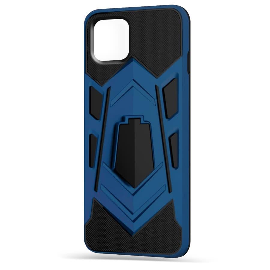 Husa spate pentru iPhone 11 - Wolf Case Stand Albastru