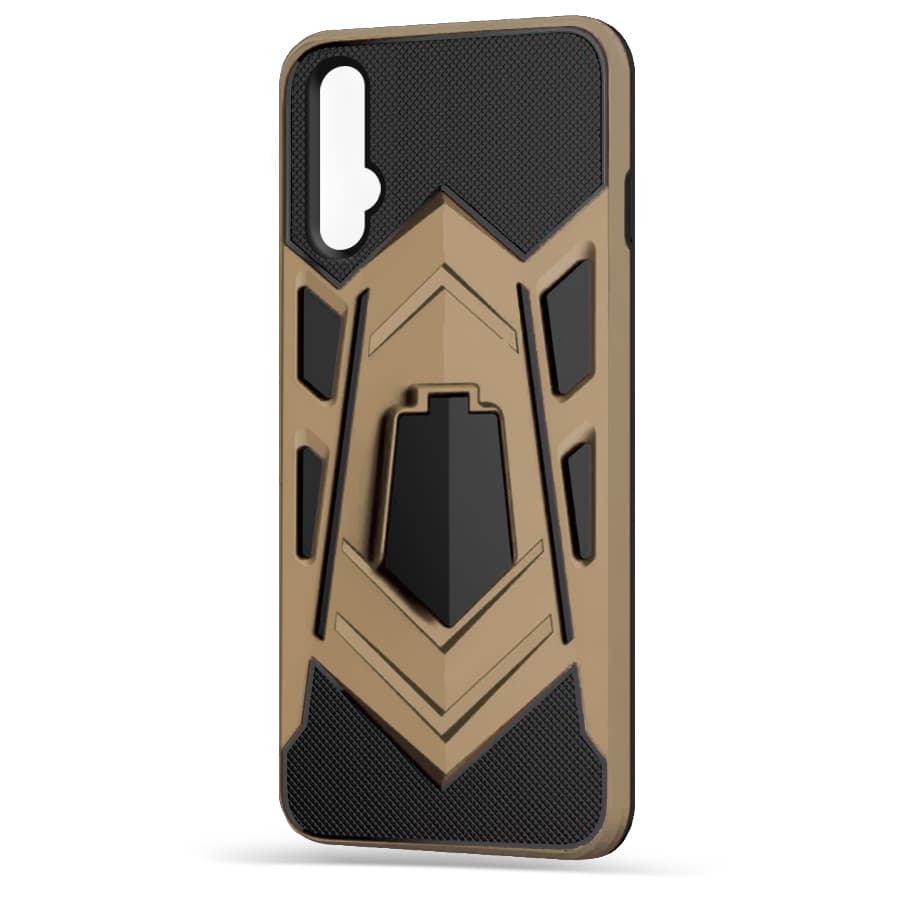 Husa spate pentru Huawei Nova 5T - Wolf Case Stand Gold