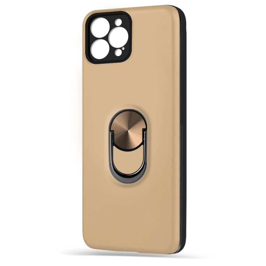 Husa spate pentru iPhone 13 Pro Max - WOOP Ring Case Gold