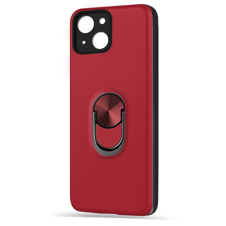 Husa spate pentru iPhone 13 - WOOP Ring Case Rosu