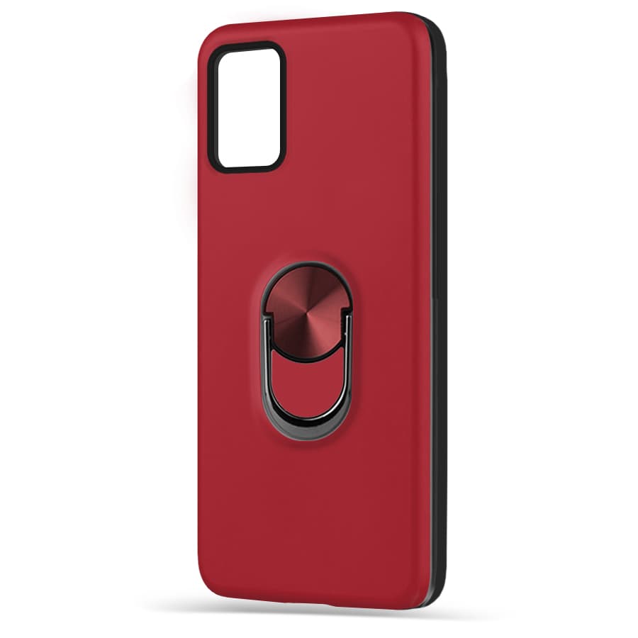 Husa spate pentru Samsung Galaxy A03S - WOOP Ring Case Rosu