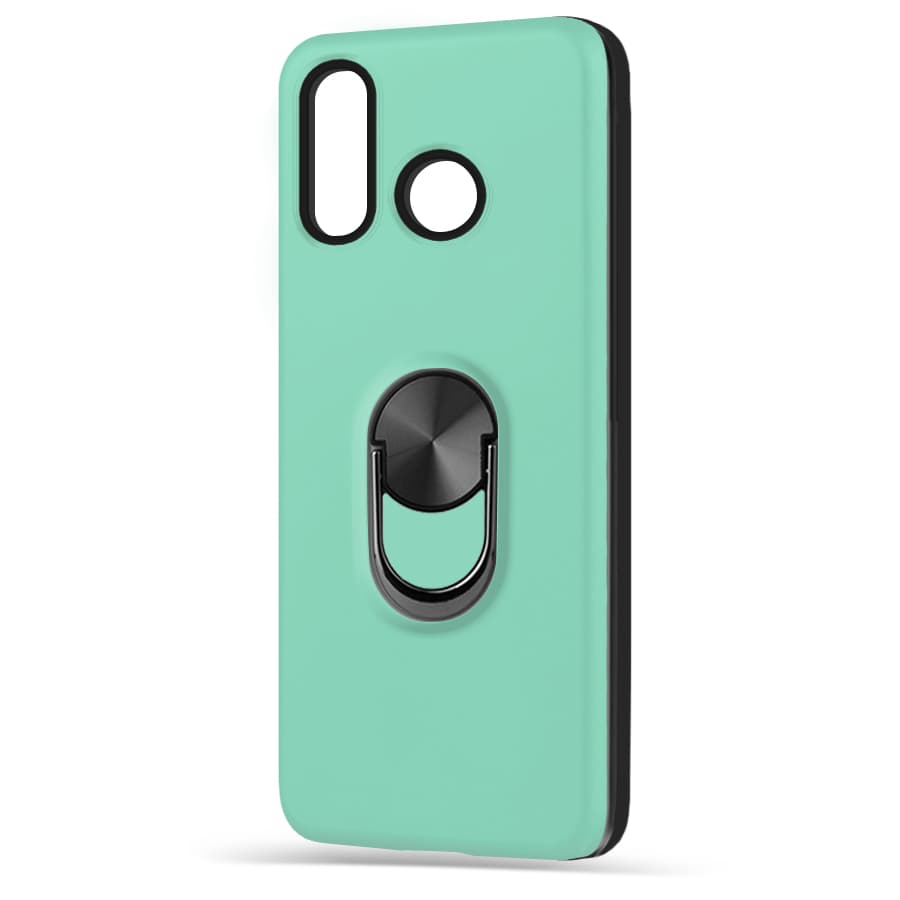 Husa spate pentru Huawei P30 Lite - WOOP Ring Case Turcoaz