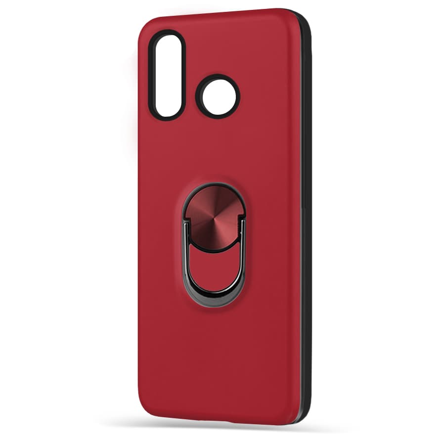 Husa spate pentru Huawei P30 Lite - WOOP Ring Case Rosu