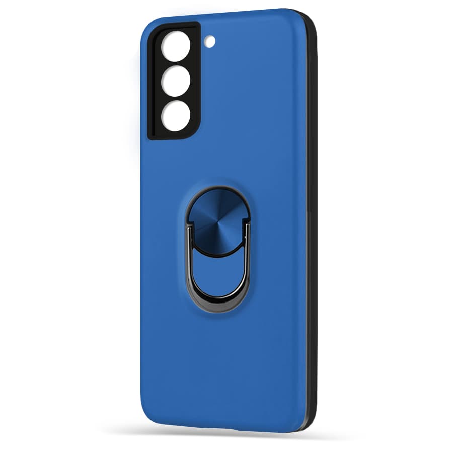 Husa spate pentru Samsung Galaxy S21 - WOOP Ring Case Albastru