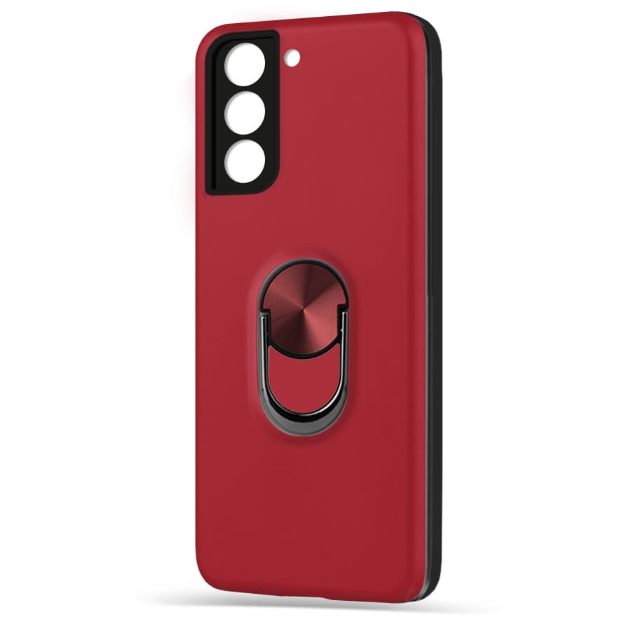 Husa spate pentru Samsung Galaxy S21 Plus - WOOP Ring Case Rosu