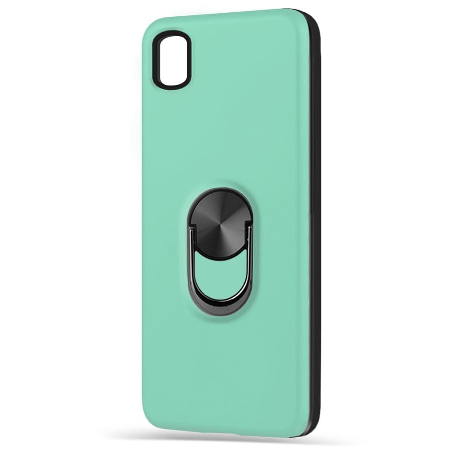 Husa spate pentru Samsung Galaxy A01 Core 2020 - WOOP Ring Case Turcoaz