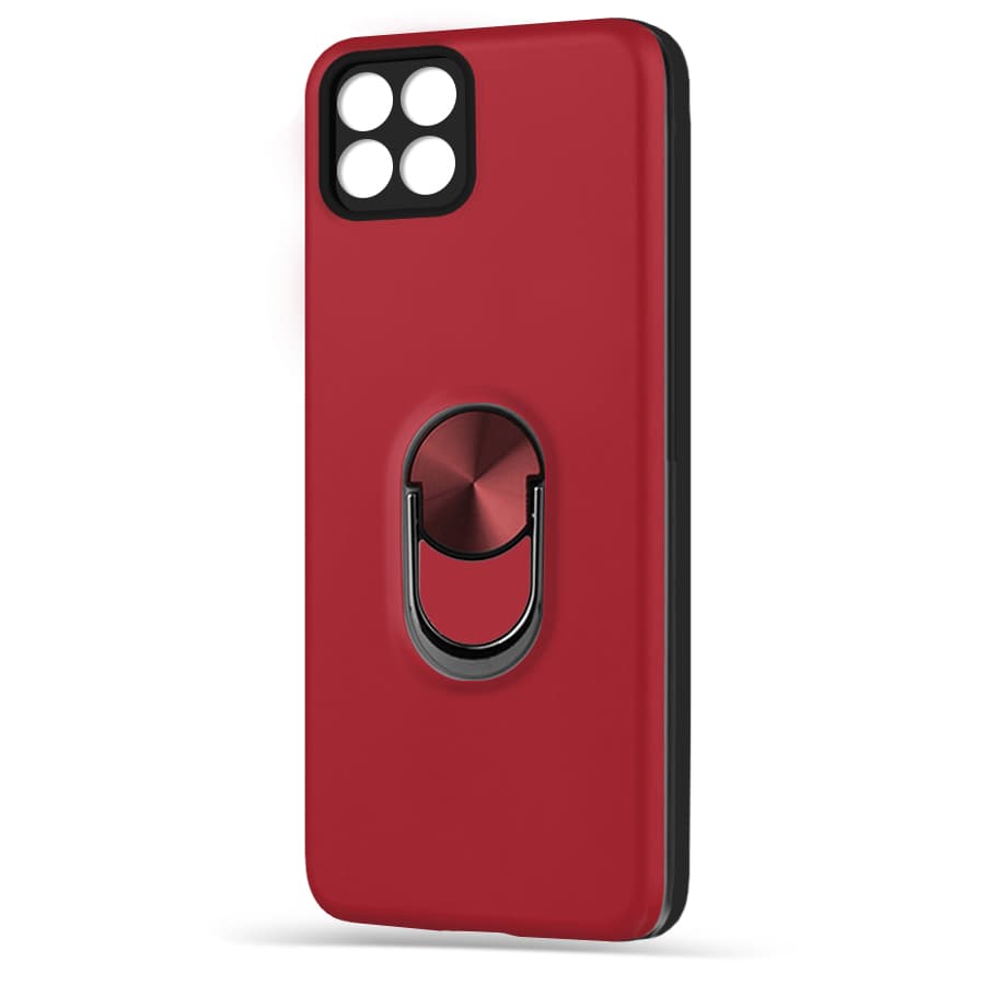 Husa spate pentru Samsung Galaxy A22 5G - WOOP Ring Case Rosu