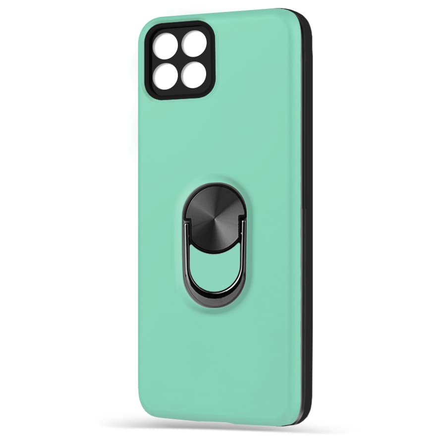 Husa spate pentru Samsung Galaxy A22 5G - WOOP Ring Case Turcoaz