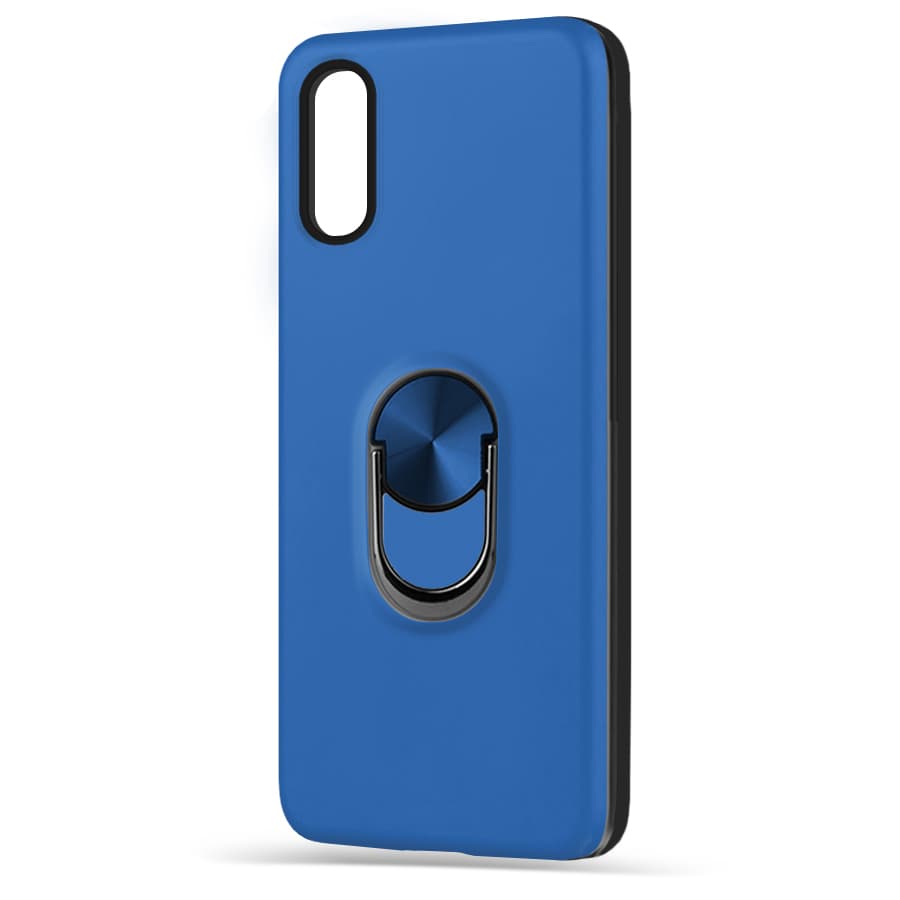 Husa spate pentru Samsung Galaxy A50 - WOOP Ring Case Albastru