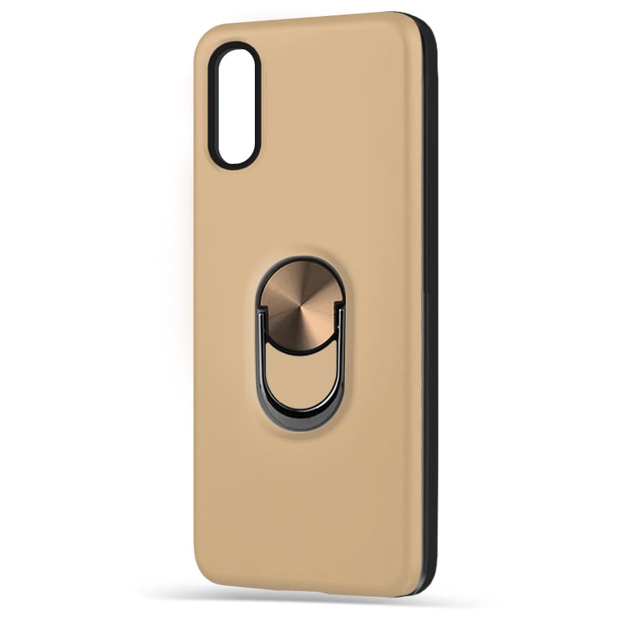 Husa spate pentru Samsung Galaxy A50 - WOOP Ring Case Gold