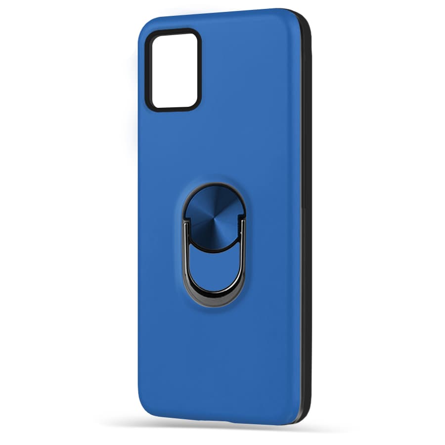 Husa spate pentru Samsung Galaxy A71 - WOOP Ring Case Albastru