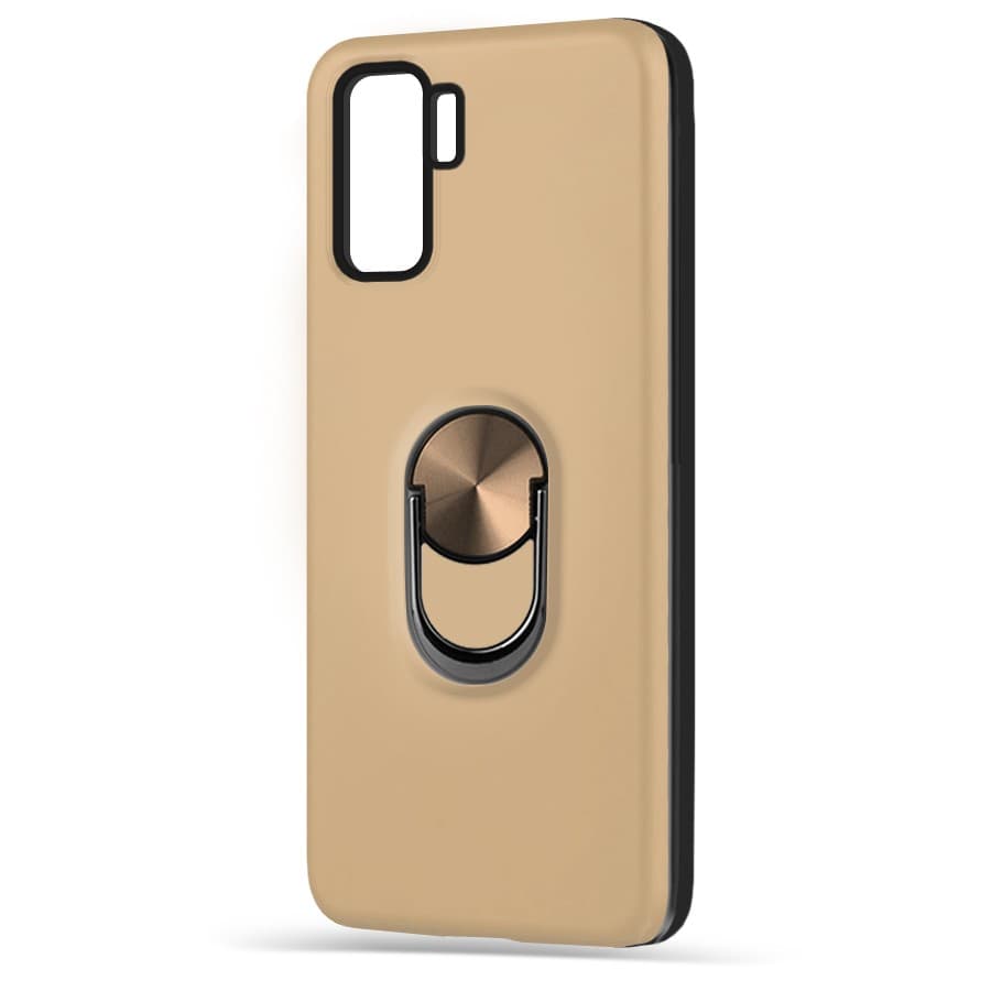 Husa spate pentru Huawei P40 Lite 5G - WOOP Ring Case Gold