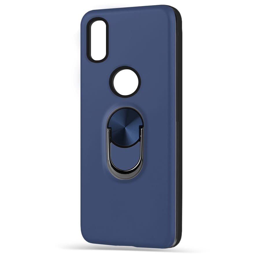 Husa spate pentru Huawei Y6 2019 - WOOP Ring Case Navy
