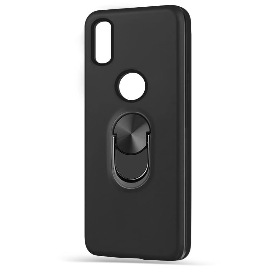 Husa spate pentru Huawei Y6 2019 - WOOP Ring Case Negru