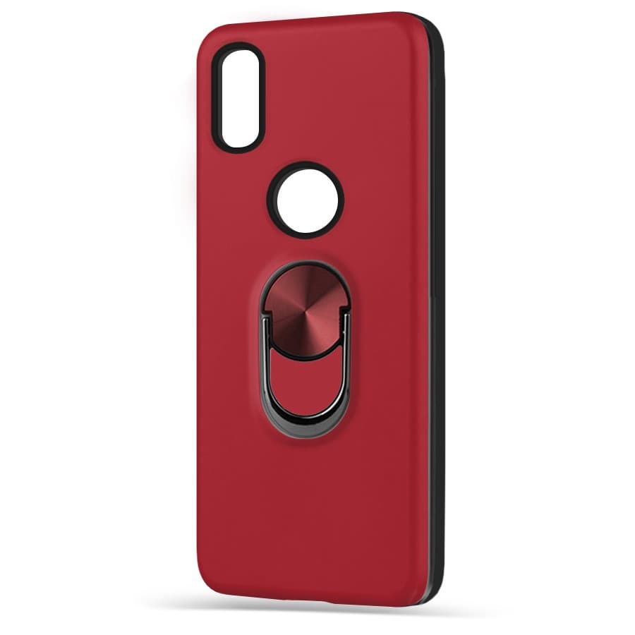 Husa spate pentru Huawei Y6 2019 - WOOP Ring Case Rosu