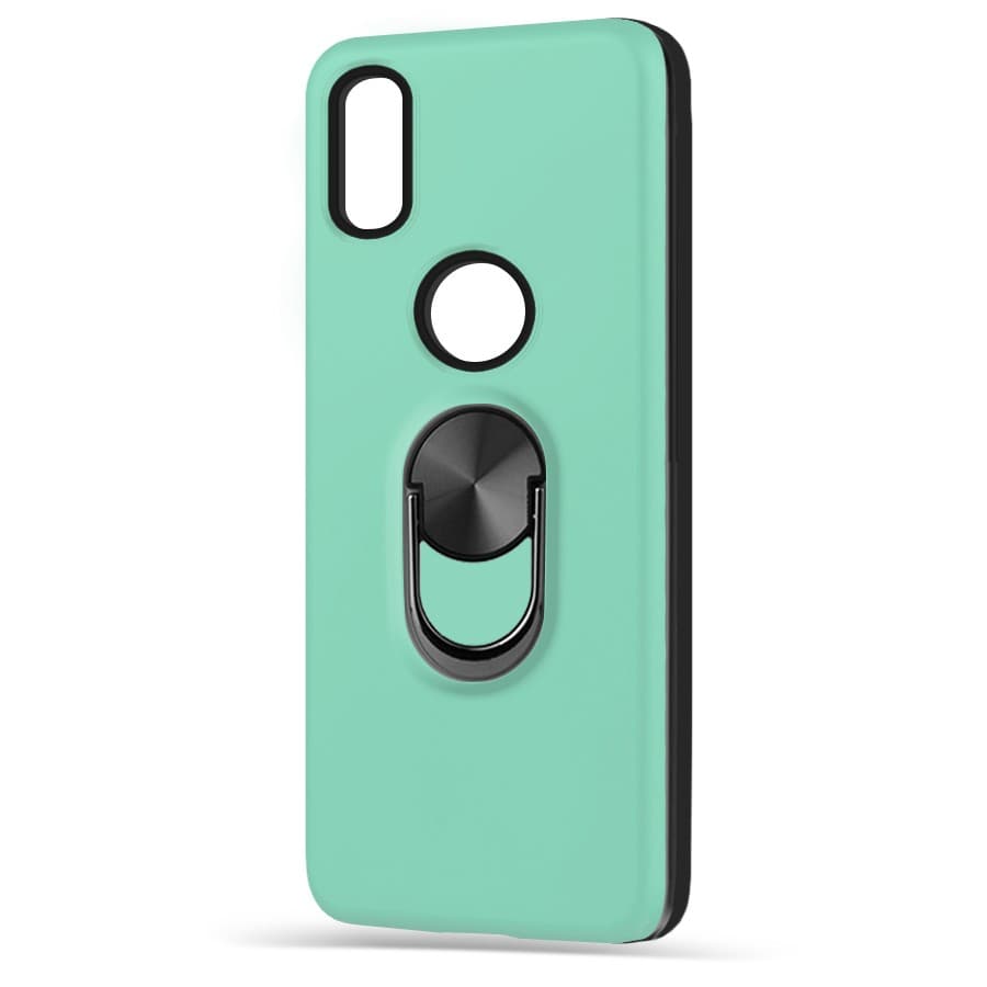 Husa spate pentru Huawei Y6 2019 - WOOP Ring Case Turcoaz