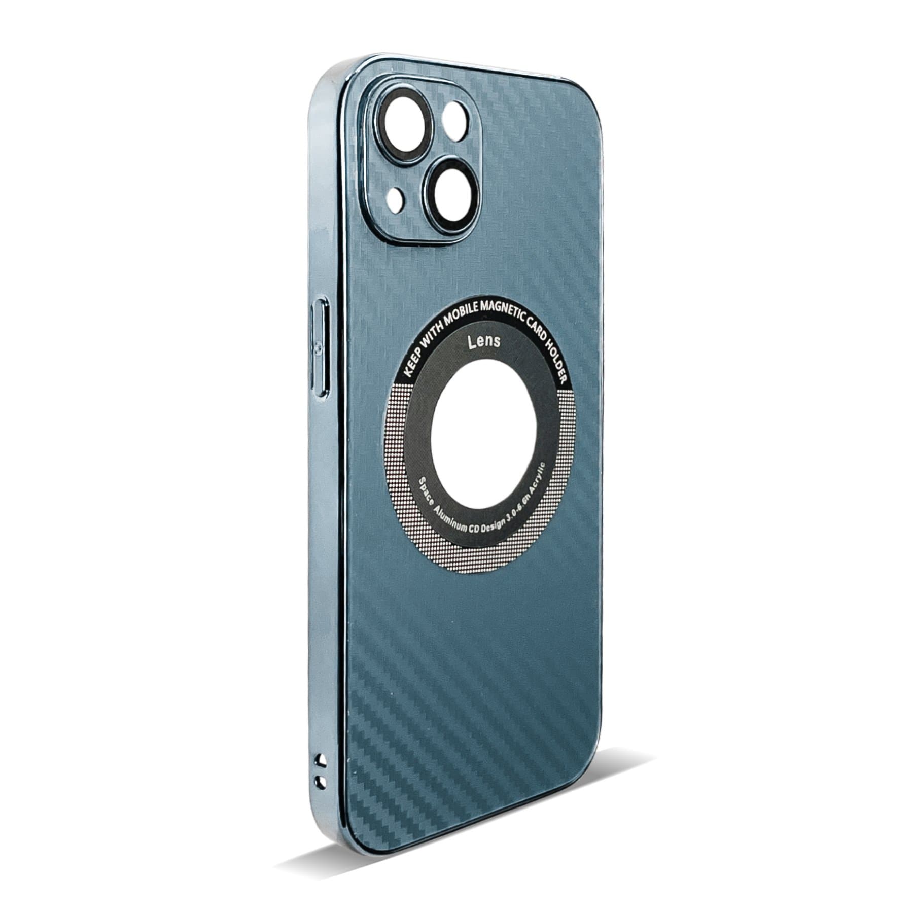 Husa spate pentru iPhone 13- Carbon Case Bleu