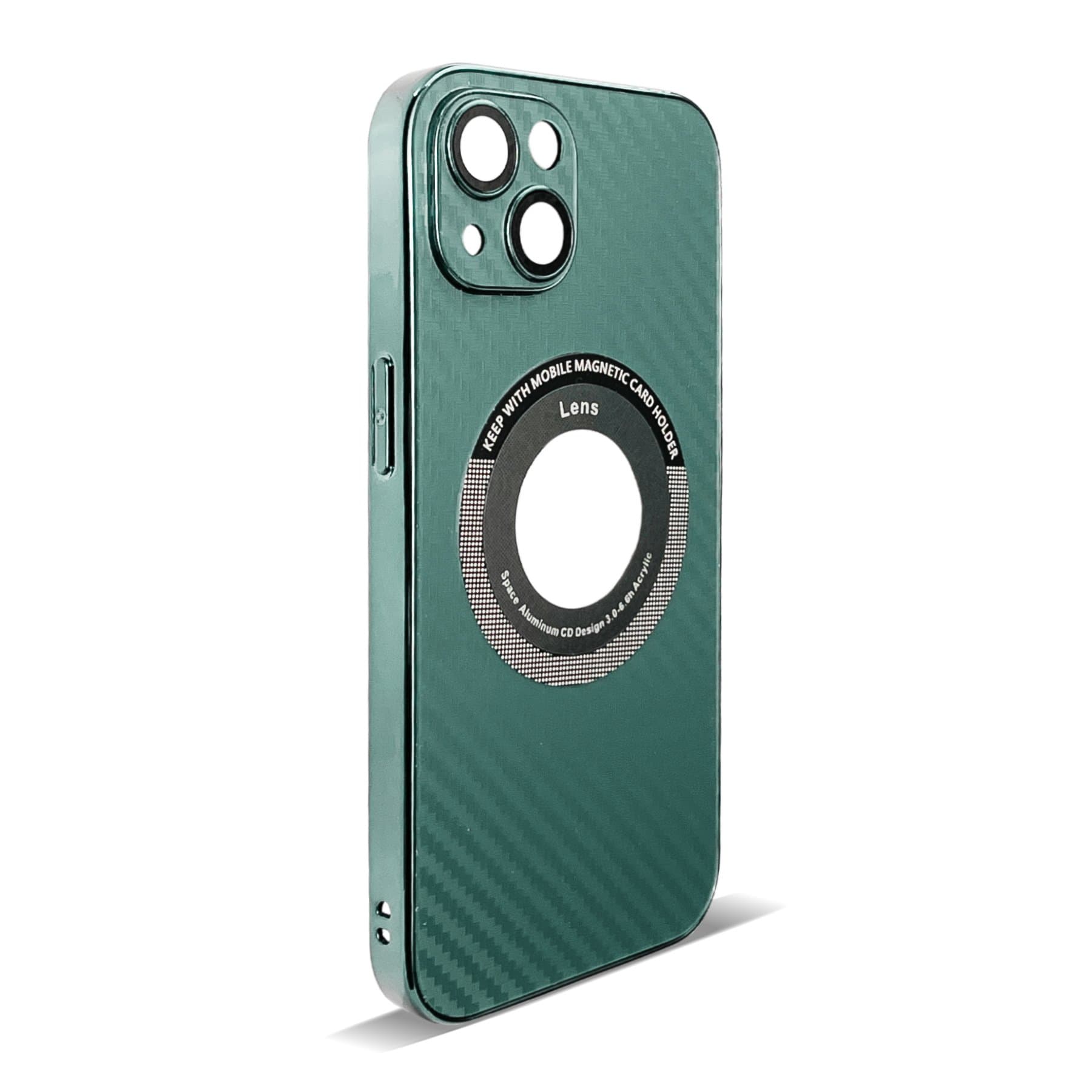 Husa spate pentru iPhone 13- Carbon Case Verde
