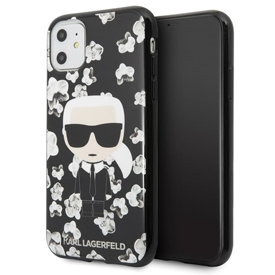 Husa spate pentru iPhone 11 - Iconic Flower Karl Lagerfeld