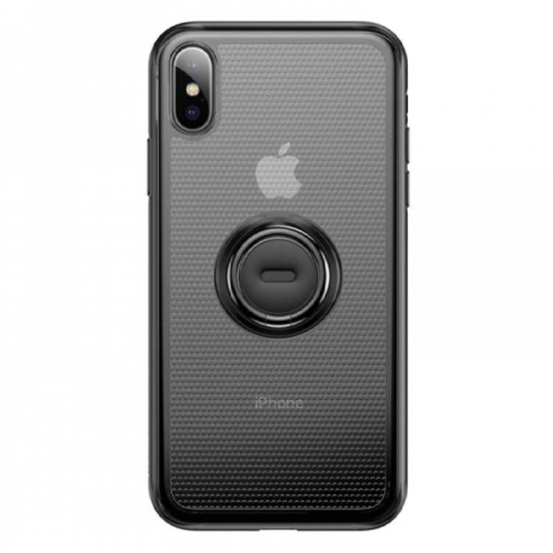 Husa spate pentru iPhone XS Max - Baseus Dot Bracket Negru