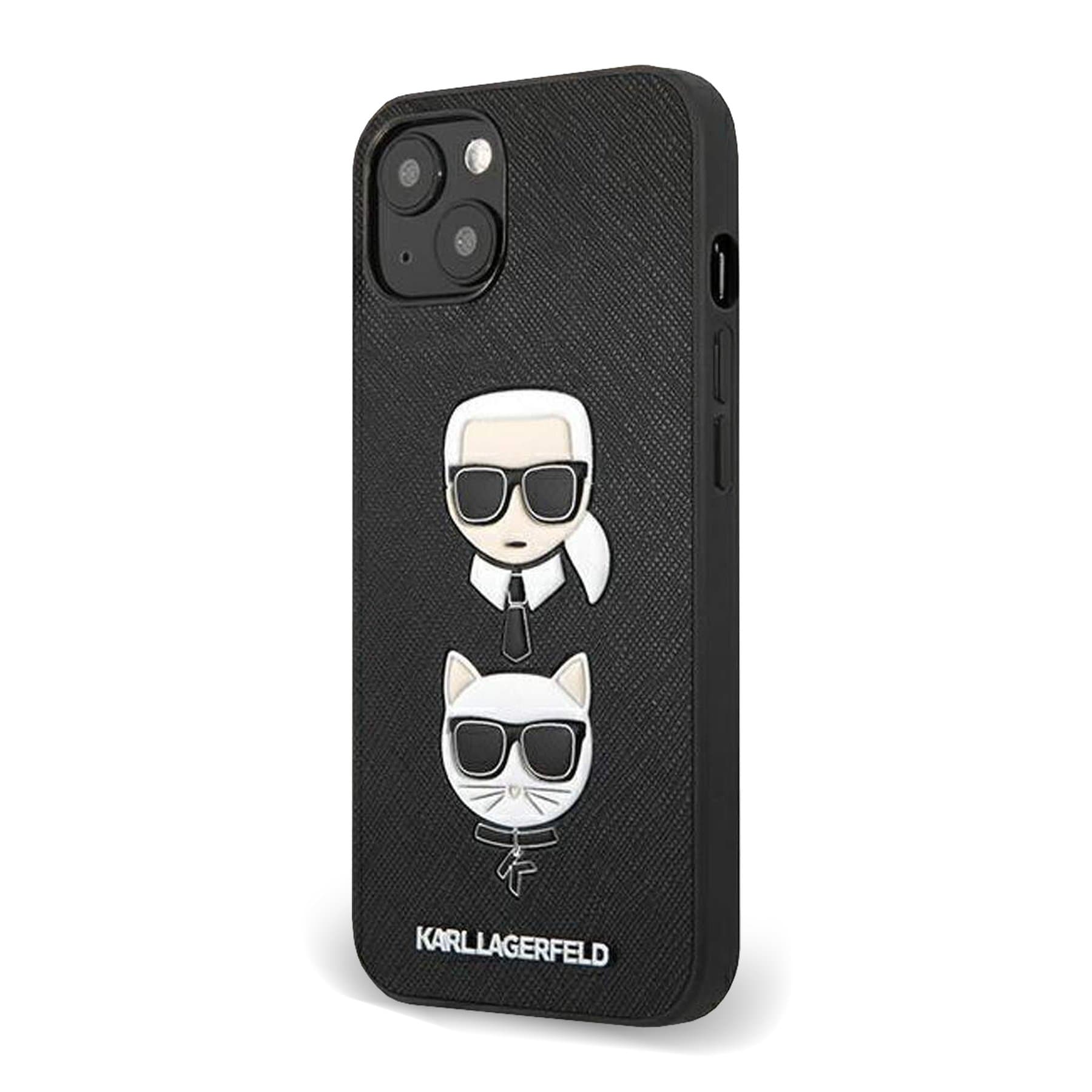 Husa spate pentru iPhone 13 - Karl Saffiano Negru