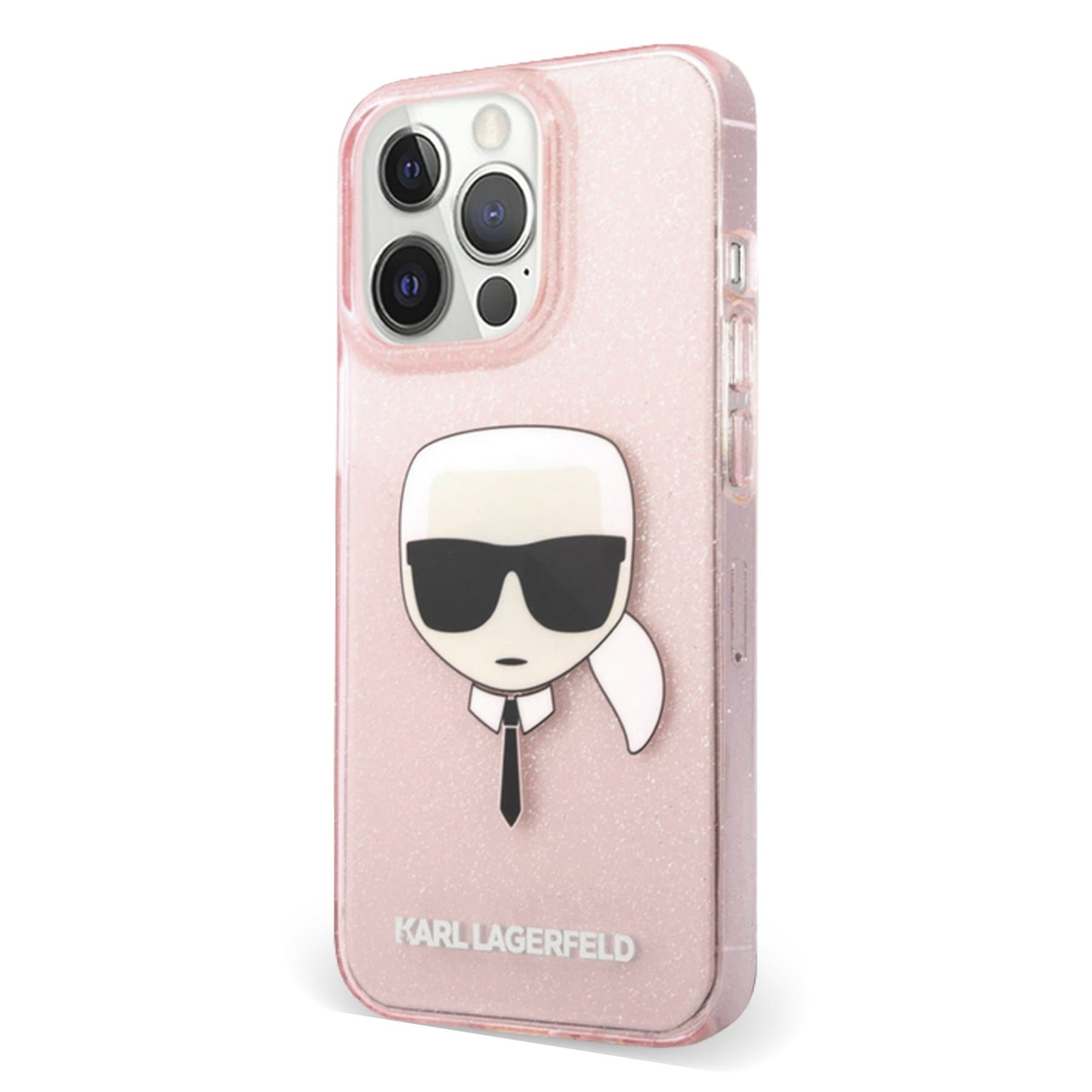 Husa spate pentru iPhone 13 Pro - Karl Lagerfeld Solid Glitter Roz Pal