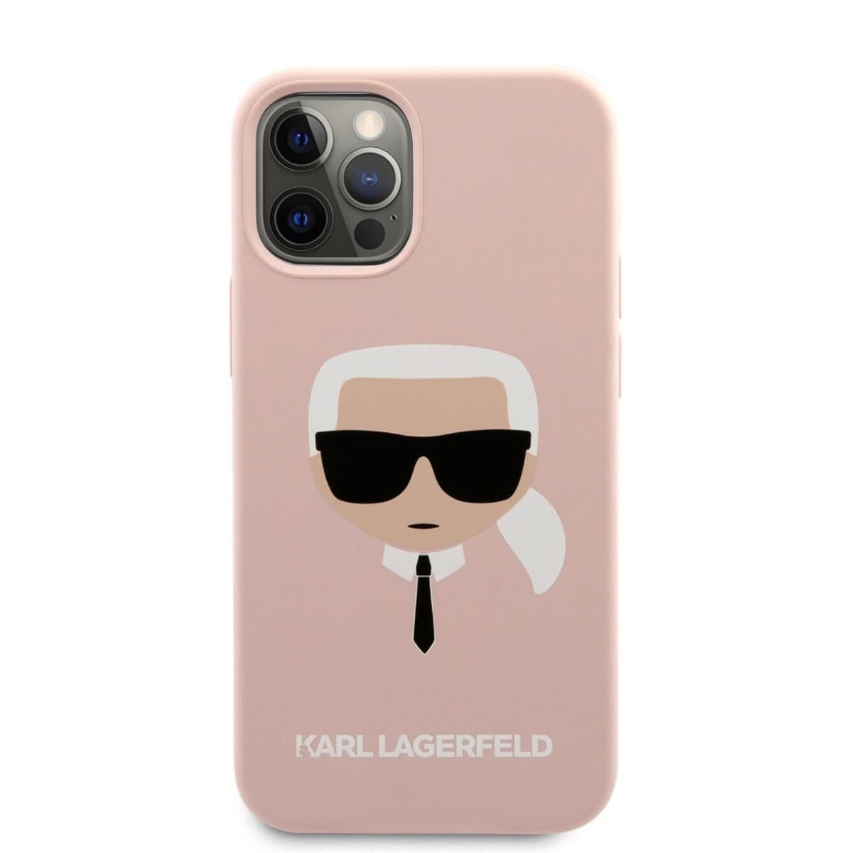 Husa spate pentru iPhone 12 Pro Max - Iconic Silicon Karl Lagerfeld Roz