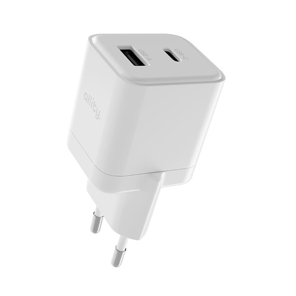 Incarcator Allity Type-C Plus USB-A 45W - Alb
