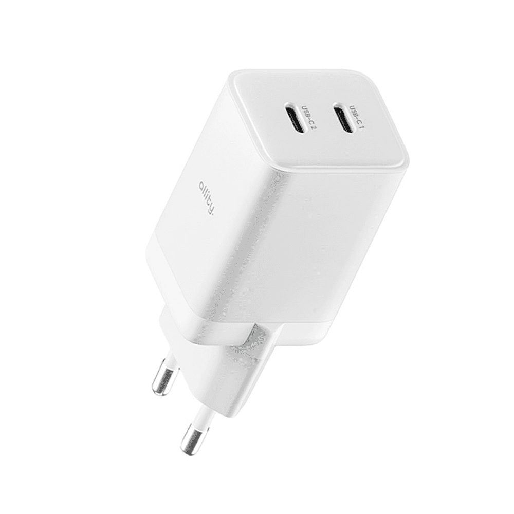 Incarcator Allity 2 x Type-C 45W - Alb
