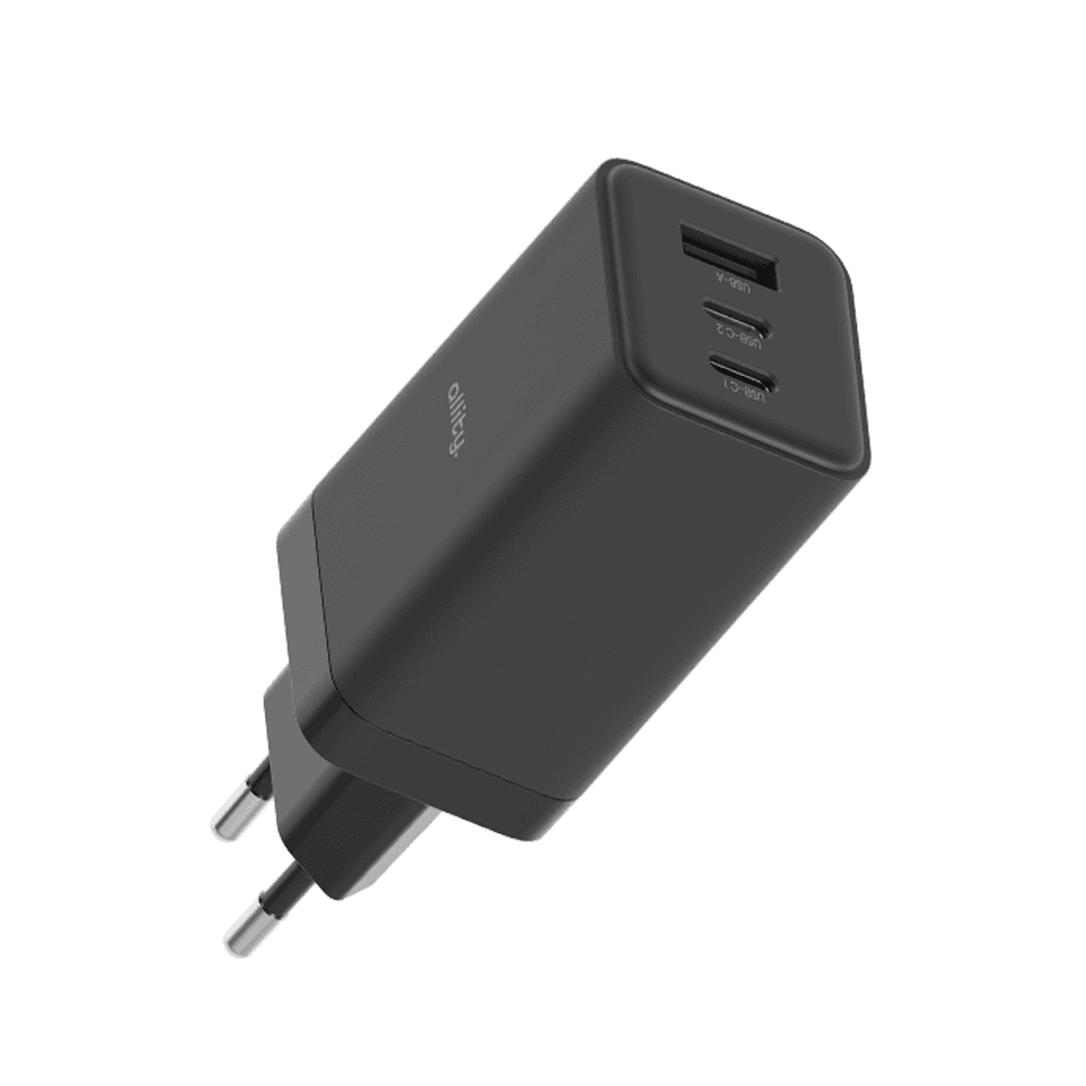 Incarcator Allity 3in1 1 x USB-A, 2 x USB Type-C 65W - Negru