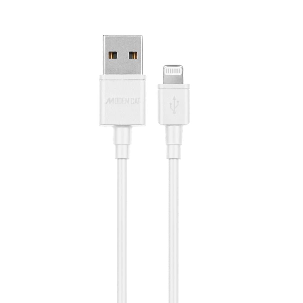 Cablu de date / incarcare Modem Cat USB - Lightning 2m alb
