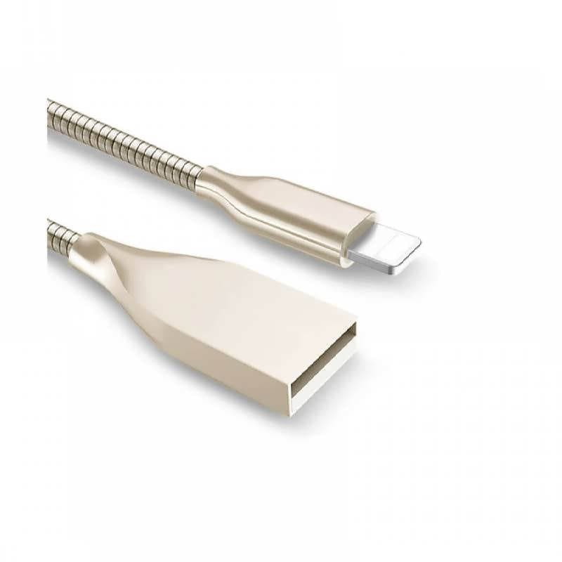 Cablu de date metalic Lightning pentru iPhone -1m - Gold