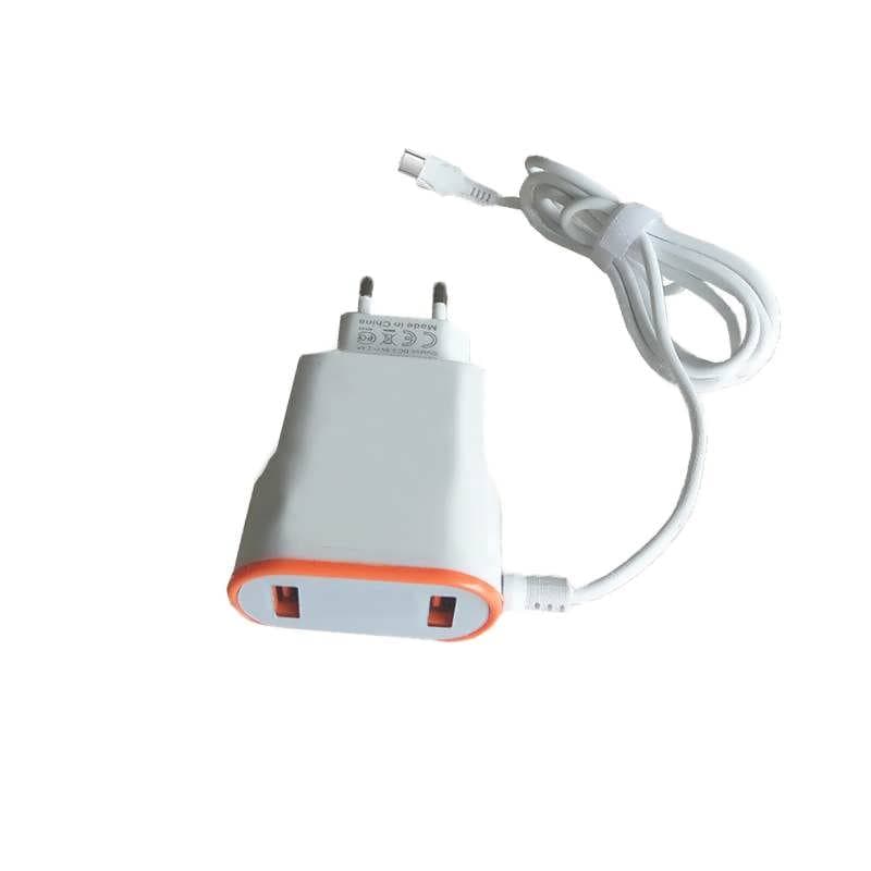Incarcator de priza D380A - 2.4A 2xUSB + cablu Type-C