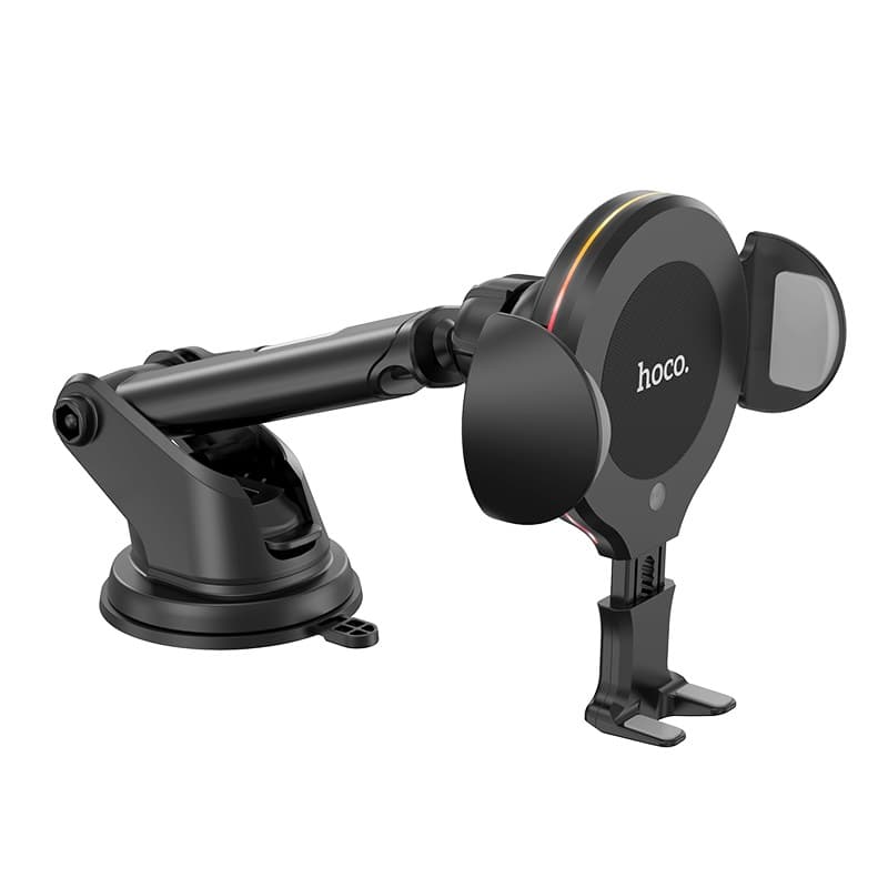 Suport telefon cu Incarcator Wireless Hoco CA60 pentru bord si ventilatie