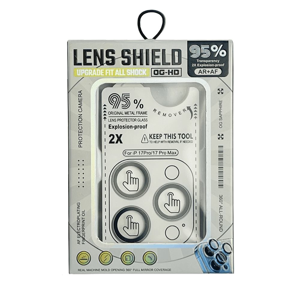 Protectie camera foto Shock pentru iPhone 17 Pro/Pro Max - Silver